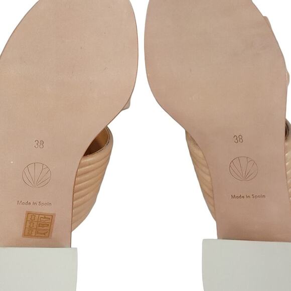 COCLICO Bergen Sandals Wood Block Heel Leather Sandal Natur Camel - Picture 9 of 13